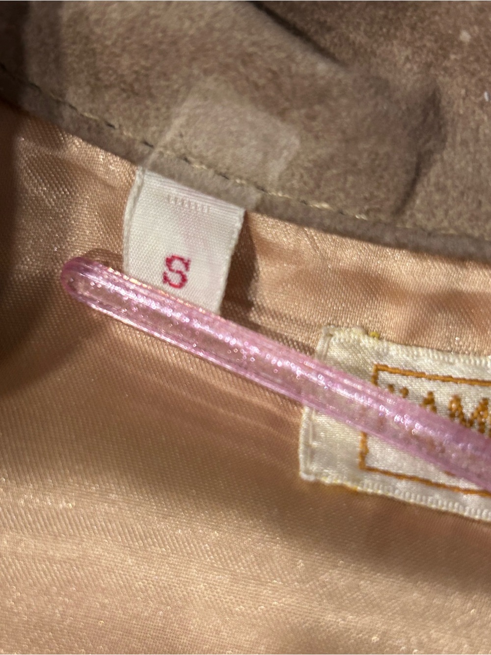 L’Americaine Los Angeles Vintage Tan Pig Suede Leather Fringe Western Jacket - Picture 9 of 14